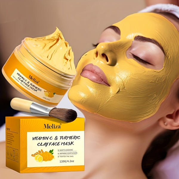Meliza Vitamin C & Turmeric Clay Face Mask – 120g (4.2 oz)