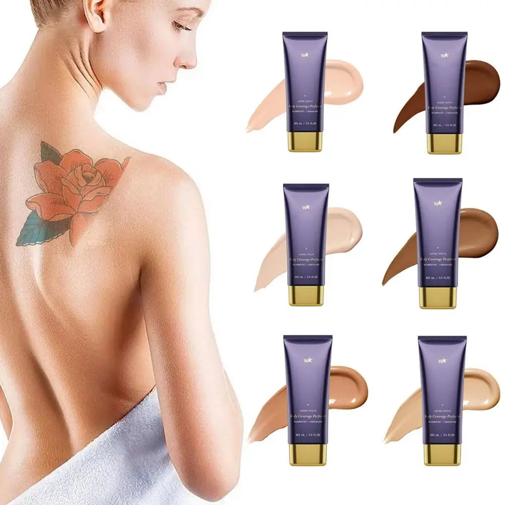 Body Tattoo Concealer Curing Cream Full Coverage Waterproof Leg And Body Cover Makeup Liquid Colour Corrector Skin Make Up