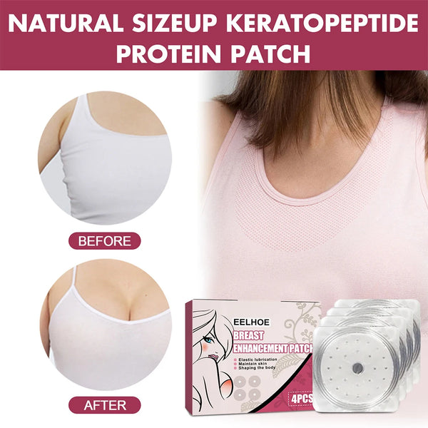 4 Pcs Bust Firming Lifting Pads Bust Lifting Women Beauty Chest Paste Size Up Breast Pads with Cypriol/Rose Oil for Breast Care