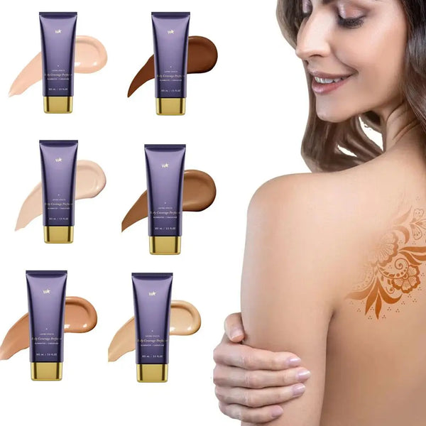 Body Tattoo Concealer Curing Cream Full Coverage Waterproof Leg And Body Cover Makeup Liquid Colour Corrector Skin Make Up