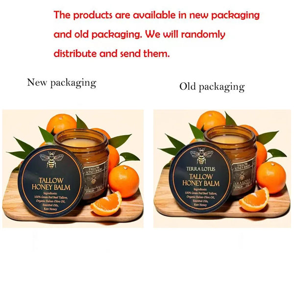 Organic Grass Fed Beef Tallow Balm With Raw Honey Moisturizing Cream For Soft Smooth Skin Handmade All-Natural Moisturizer Skin