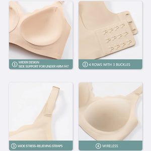 Women's Push Up Soft Bra Removable Padded Non Wired Bra Comfort Seamless Full Coverage Everyday Bra Underwear For Women